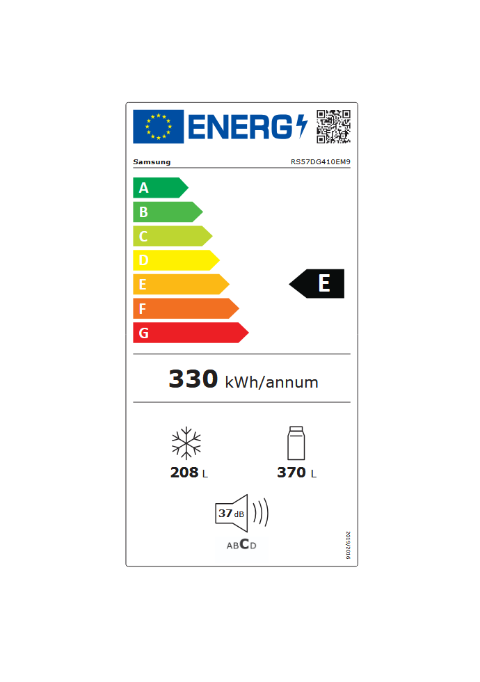 Samsung RS57DG410EM9WS Energieeffizienzklasse Samsung RS57DG410EM9WS Energieeffizienzklasse