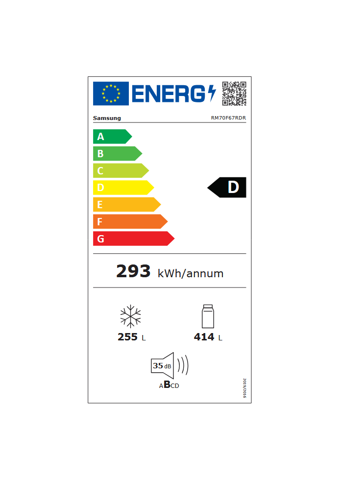  Samsung RM70F67RDREF Energieeffizienzklasse