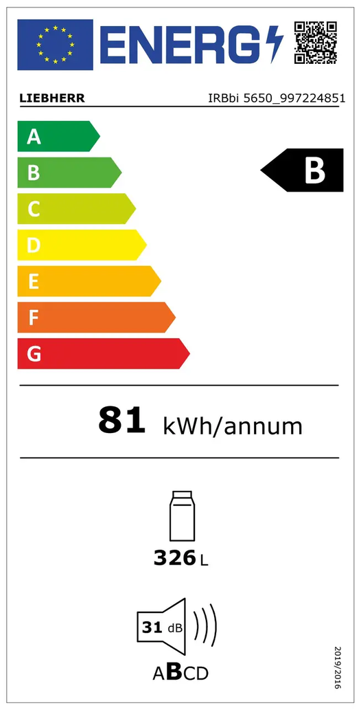 LIEBHERR 997224851 Réfrigérateur encastrable 60 cm (UE Norme) Energieeffizienzklasse LIEBHERR 997224851 Réfrigérateur encastrable 60 cm (UE Norme) Energieeffizienzklasse