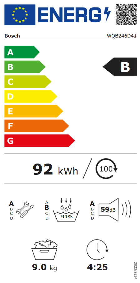  Siemens WQB246D41 Energieeffizienzklasse